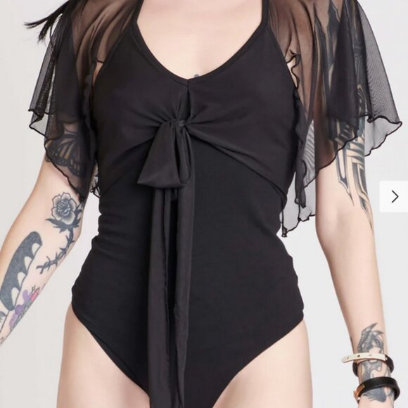 ♥ MIDNIGHT HOUR DARK FAIRY BODYSUIT ♥ - Picture 6 of 6